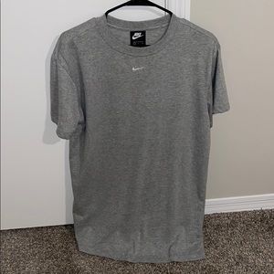 Nike mini swoosh oversized t-shirt dress in gray